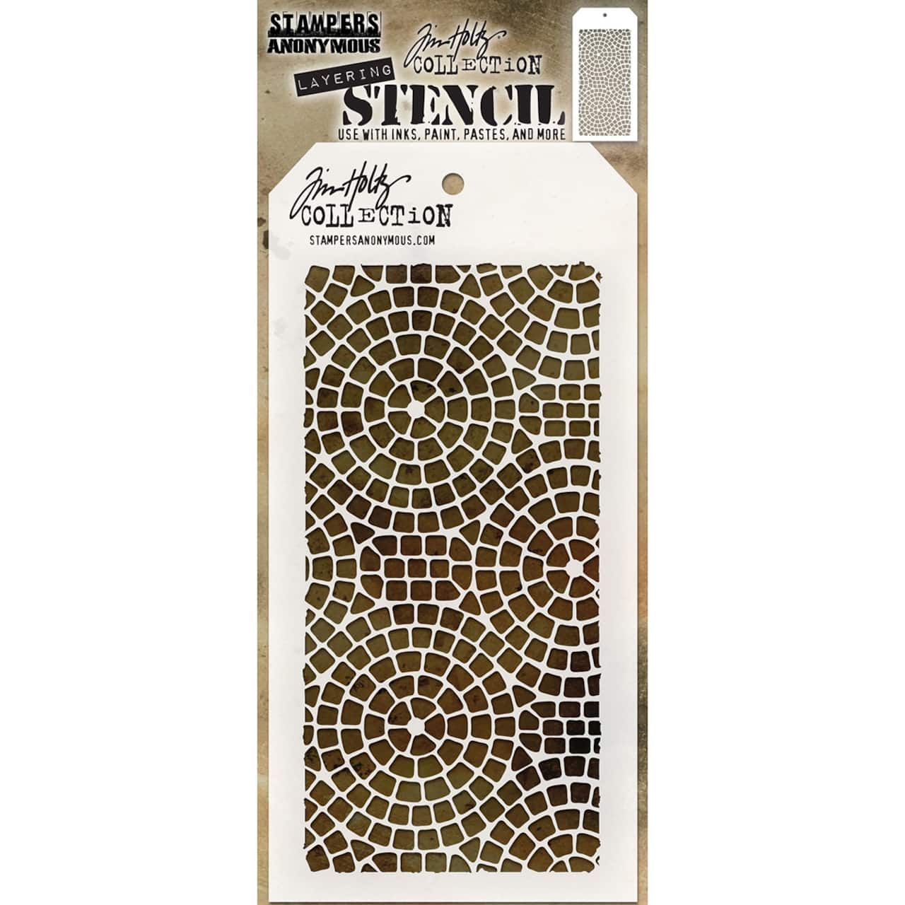 Stampers Anonymous Tim Holtz® Mosaic Layered Stencil, 4" x 8.5"